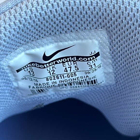 NIKE AIR MAX TAVAS GREY SUEDE SIZE 13 Great Condition - Picture 6 of 6